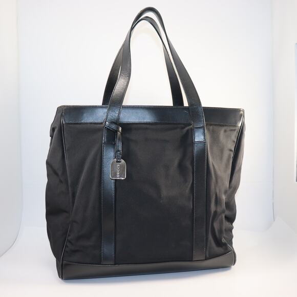 Vintage Gucci Black Nylon & Leather Tote Bag – Very Good Condition - Picture 1 of 10